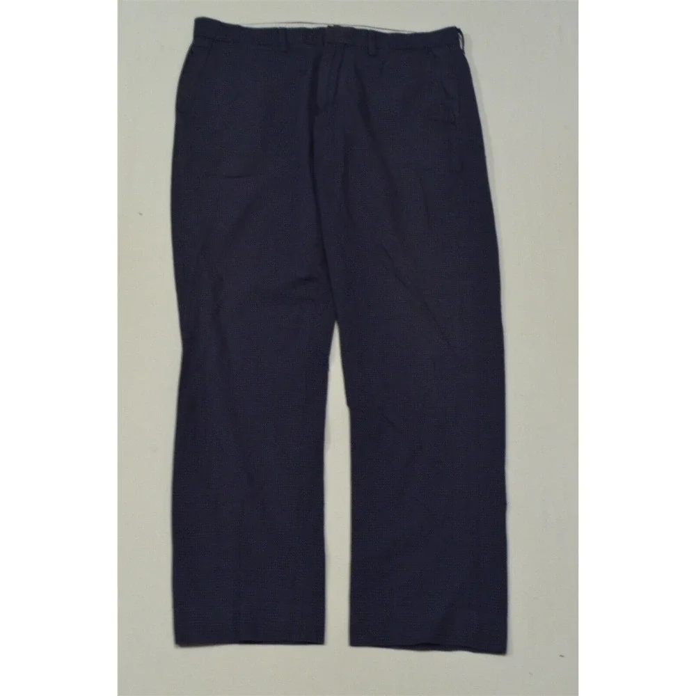 J.CREW 32‎ x 32 Navy Blue Pin Dot Slim Bedford Dress Pants
